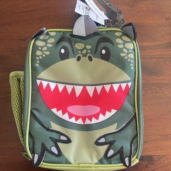 Accessory Innovations Roar Kids' Lunch Bag Green frog animal print Activity bag - Picture 5 of 7